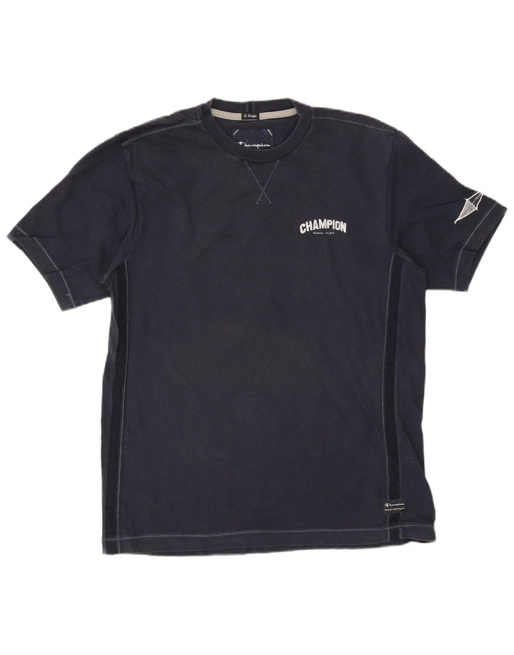 T-shirt da uomo Champion Top XL in cotone blu navy