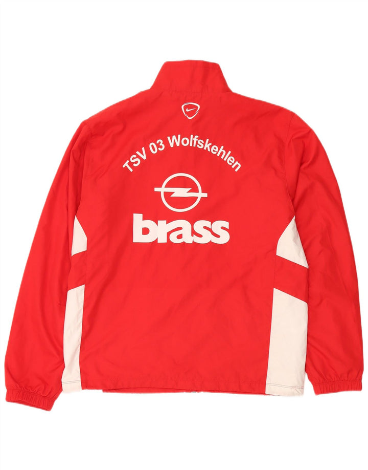 Giacca da ginnastica grafica da uomo Nike, giacca grande, in poliestere color block rosso