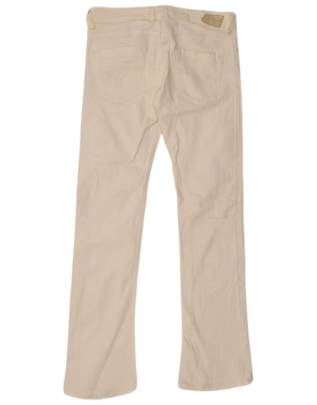 DIESEL Womens Trouleg Bootcut Jeans W32 L34 White Cotton