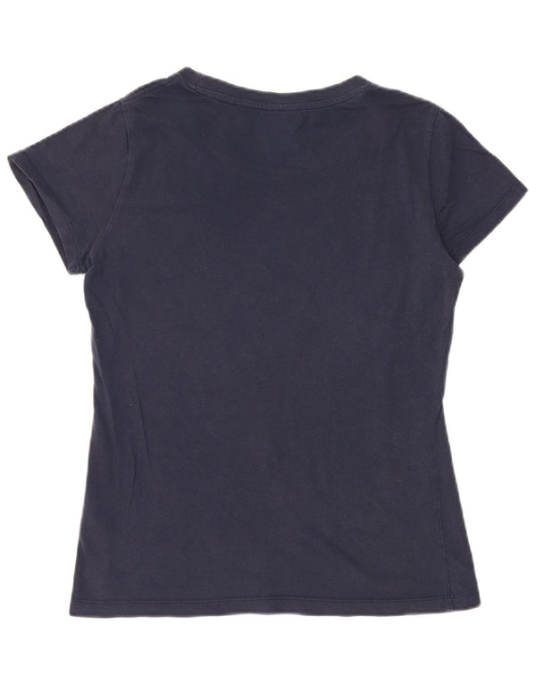 T-shirt Kappa da donna Top UK 10 Small blu navy in cotone