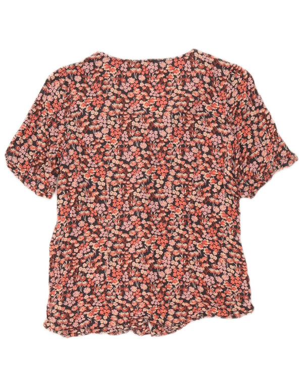 Camicia a maniche corte da donna Fat Face Camicetta UK 8 Piccolo floreale multicolore