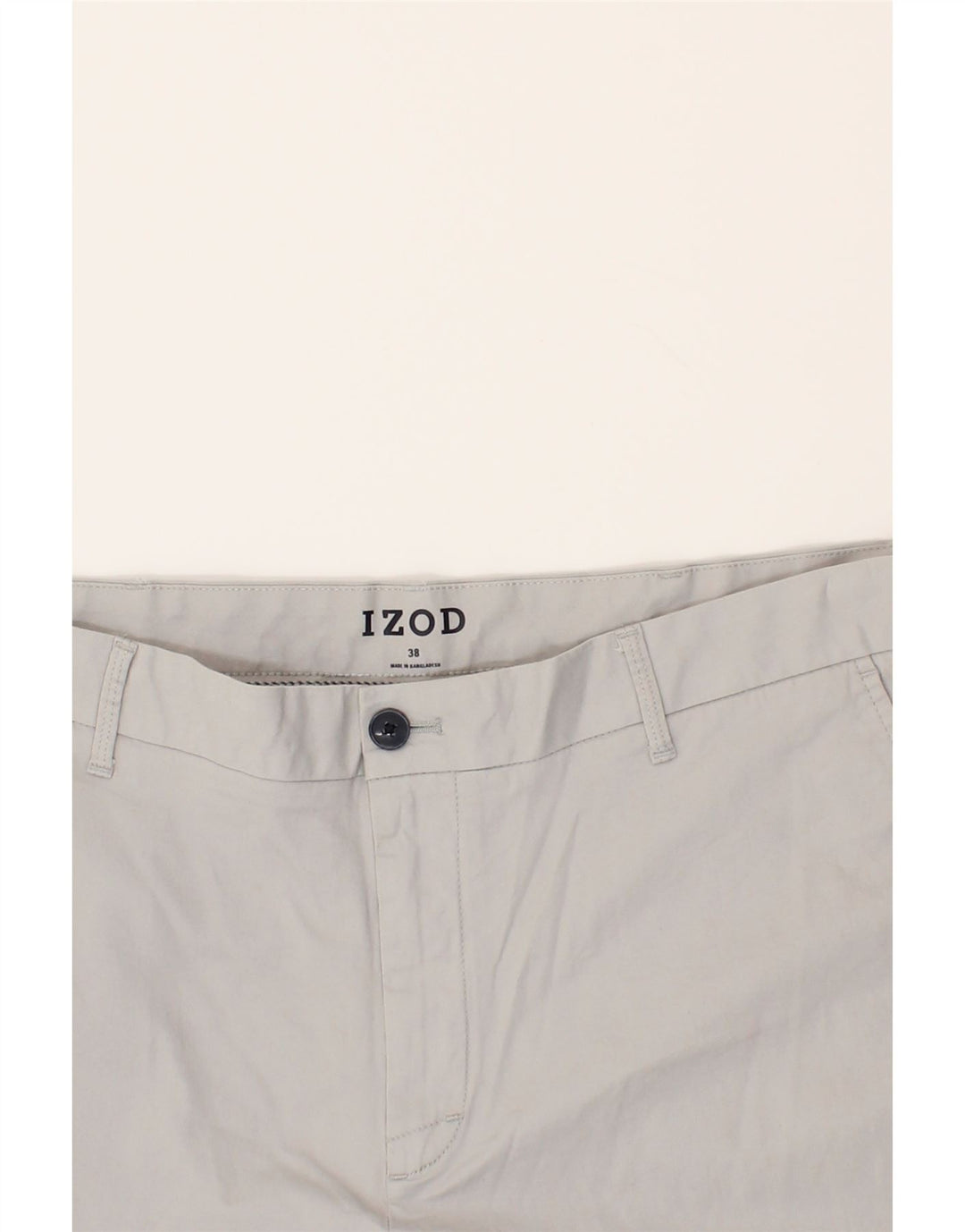 IZOD Mens Chino Shorts W38 XL Grey Cotton Vintage Izod and Second-Hand Izod from Messina Hembry 