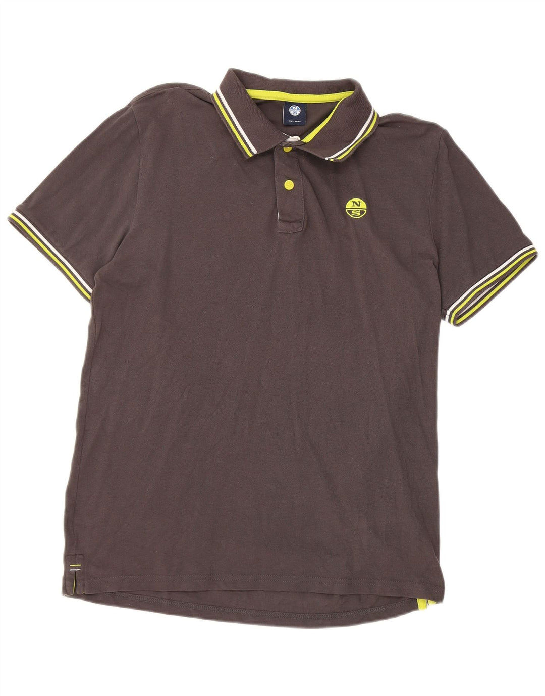 Polo da uomo North Sails in cotone grigio medio