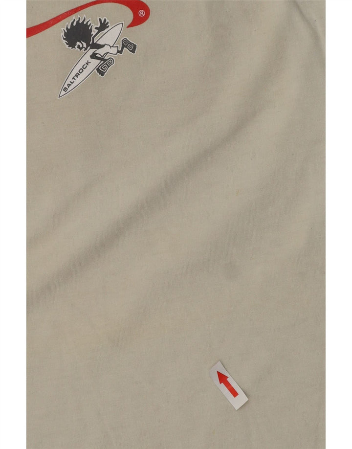 T-shirt grafica da uomo Saltrock Top grande in cotone bianco sporco