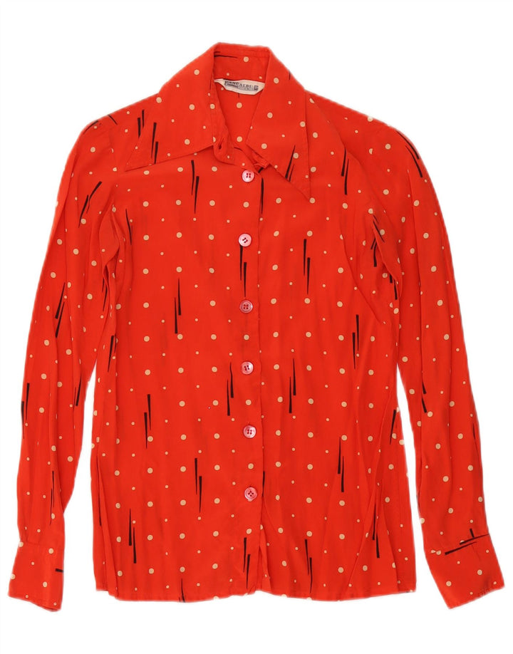Pancaldi & B Camicia Camicetta Donna US 00 2XS Rosso Maculato