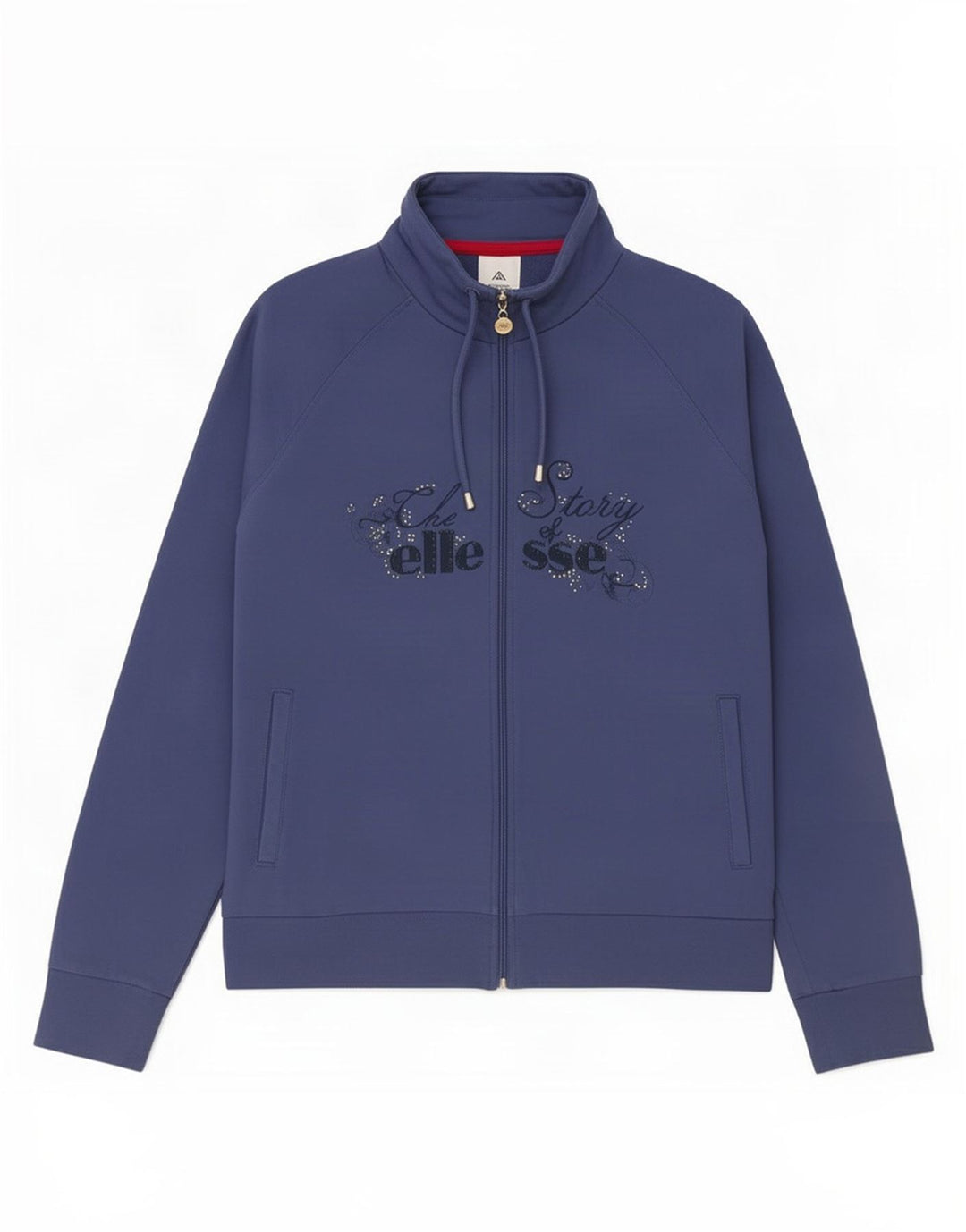 Giacca da tuta grafica da donna Ellesse UK 14 cotone medio blu navy