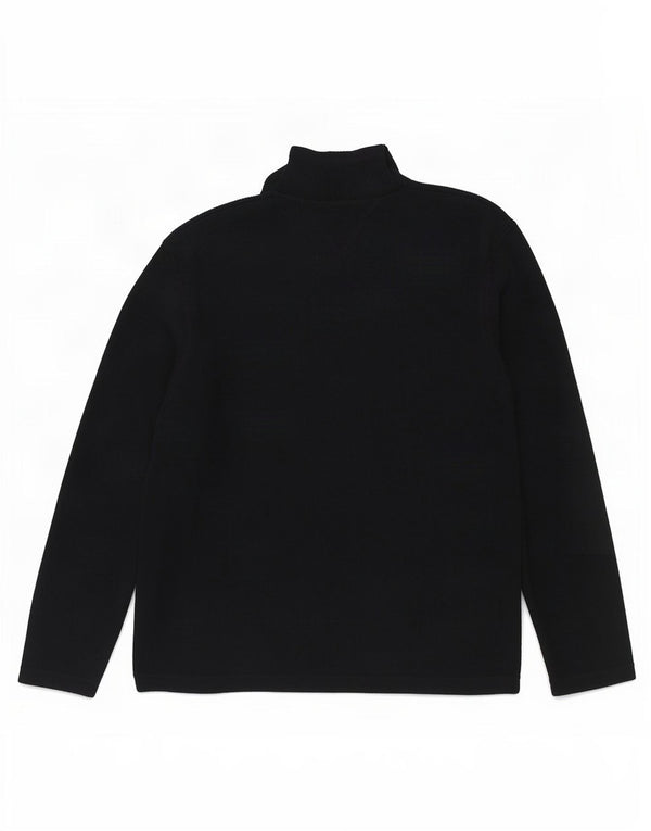Maglione da uomo con zip e collo Ben Sherman, grande, in cotone blu navy