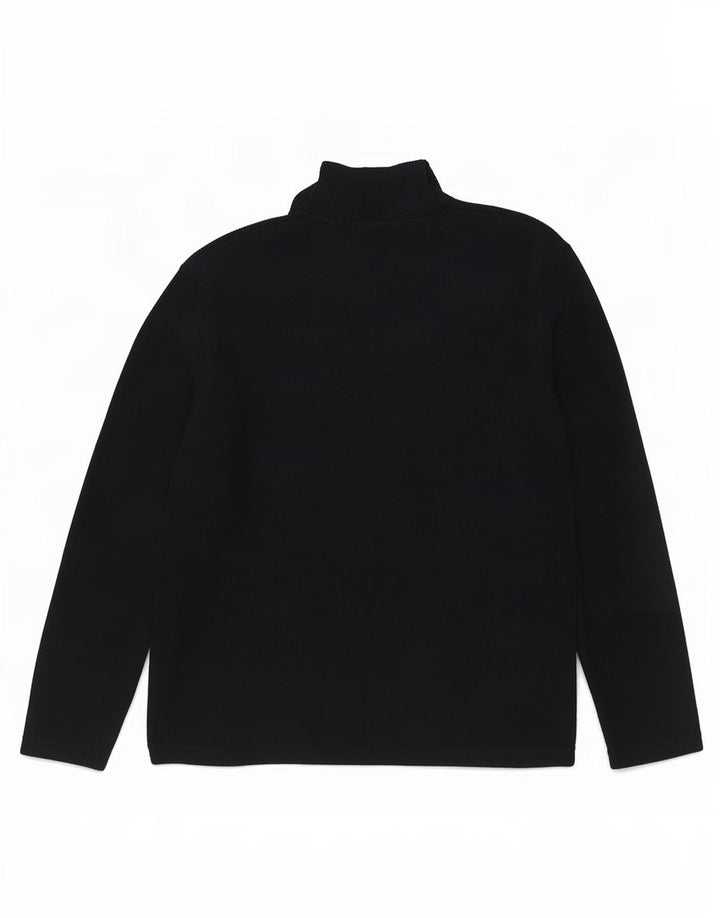 Maglione da uomo con zip e collo Ben Sherman, grande, in cotone blu navy
