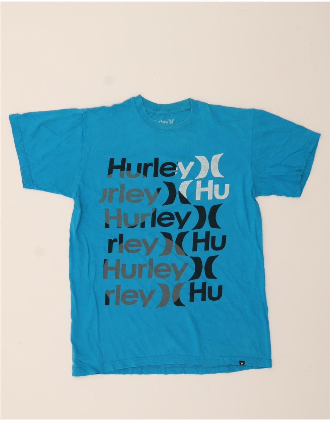 HURLEY Mens Classic Fit Graphic T-Shirt Top Medium Blue Cotton Vintage Hurley and Second-Hand Hurley from Messina Hembry 