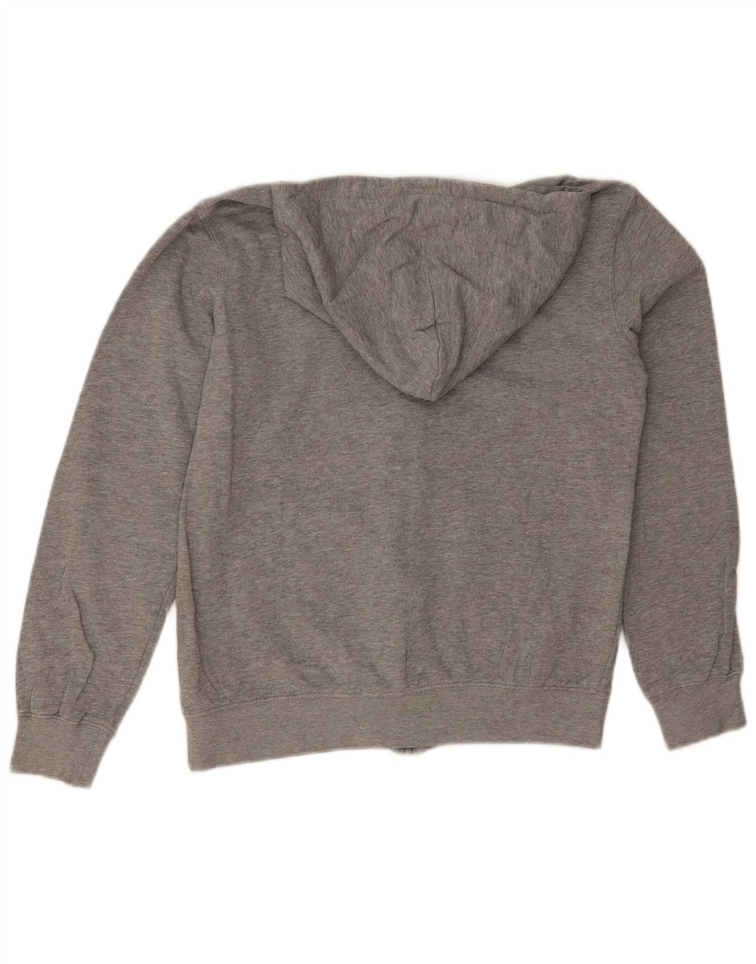 Maglione con cappuccio e zip grafica da uomo Champion piccolo in cotone grigio