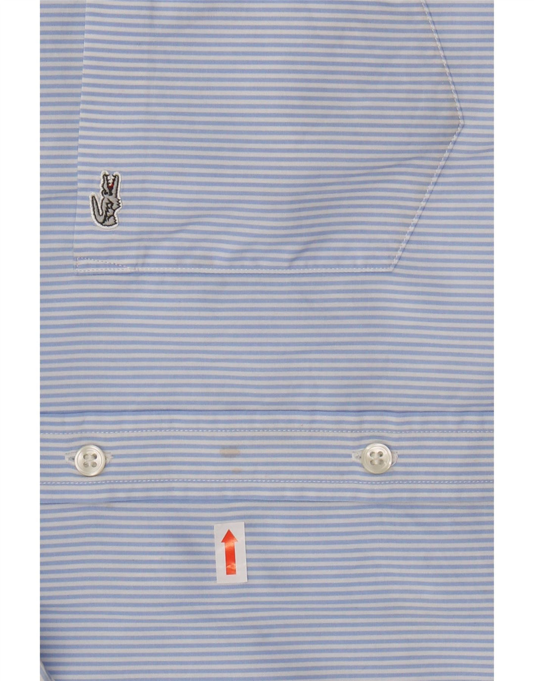 Camicia LACOSTE da uomo a maniche corte vestibilità classica taglia 42 grande gessato blu