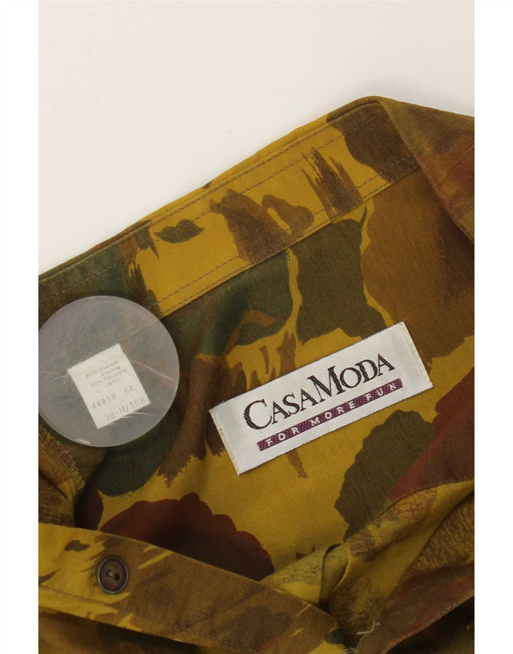 Camicia da uomo Casa Moda taglia 38 in viscosa floreale verde medio
