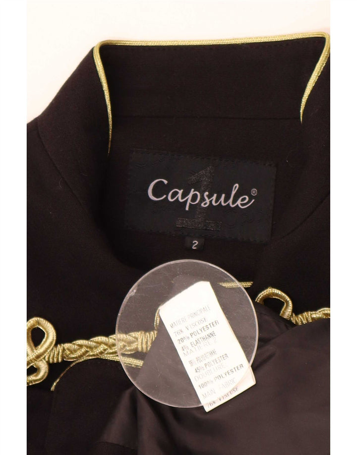 Capsule Giacca blazer da donna a 4 bottoni US 2 XS Viscosa nera