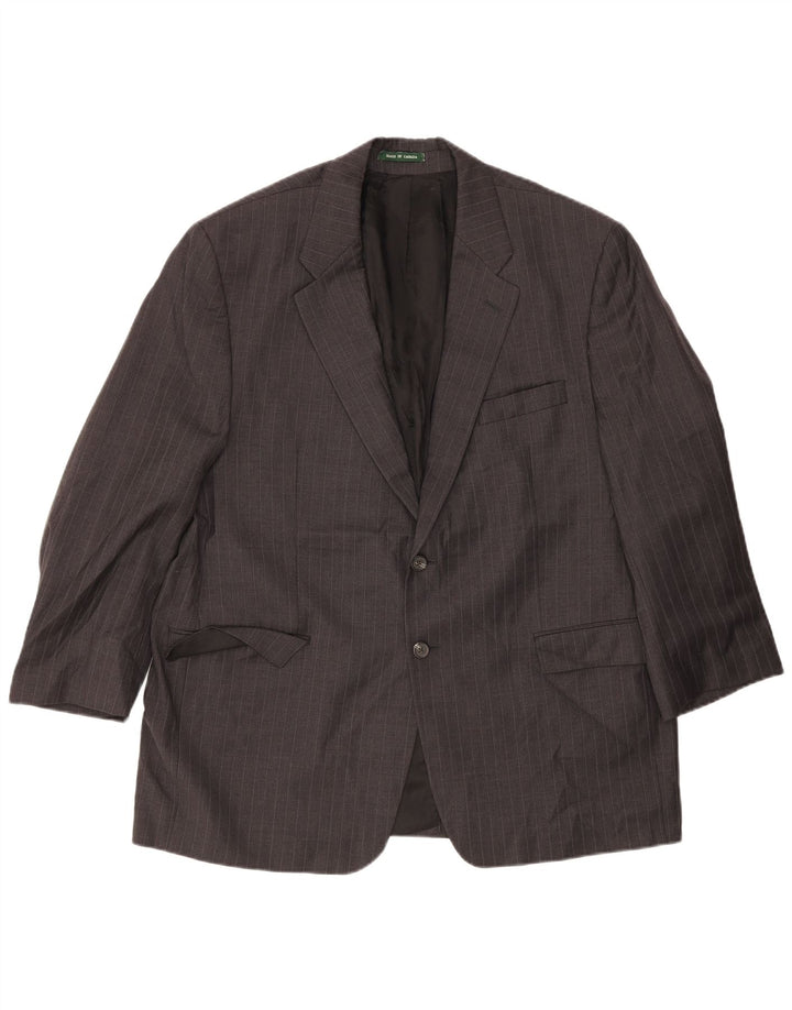 Giacca blazer a 2 bottoni da uomo Ralph Lauren UK 46 2XL Lana gessata grigia