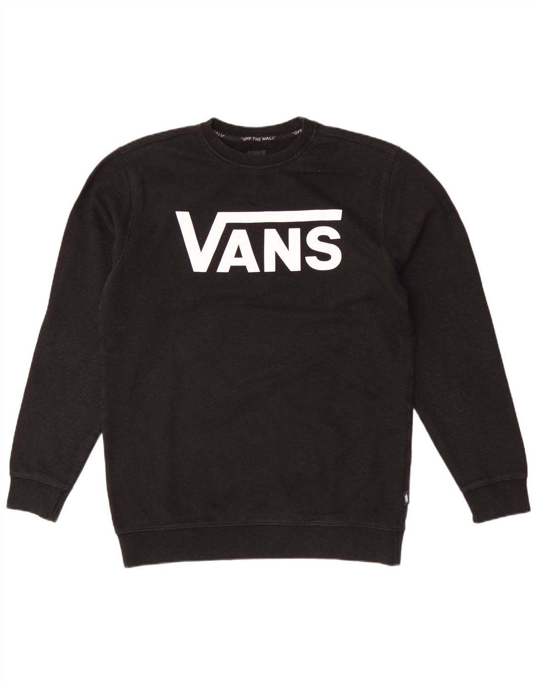 Felpa grafica da uomo Vans, maglione grande, cotone nero