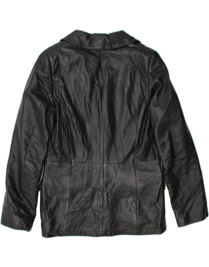 CONBIPEL Womens Leather Jacket IT 42 Medium Black Leather Vintage Conbipel and Second-Hand Conbipel from Messina Hembry 