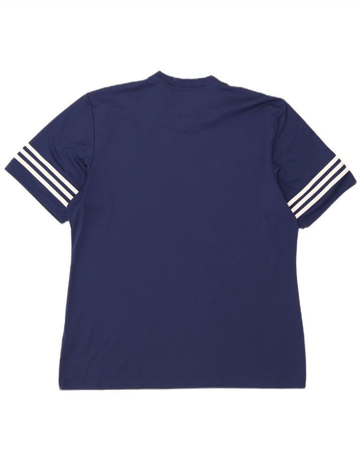 T-shirt Adidas Climalite da uomo Top XL in poliestere blu navy