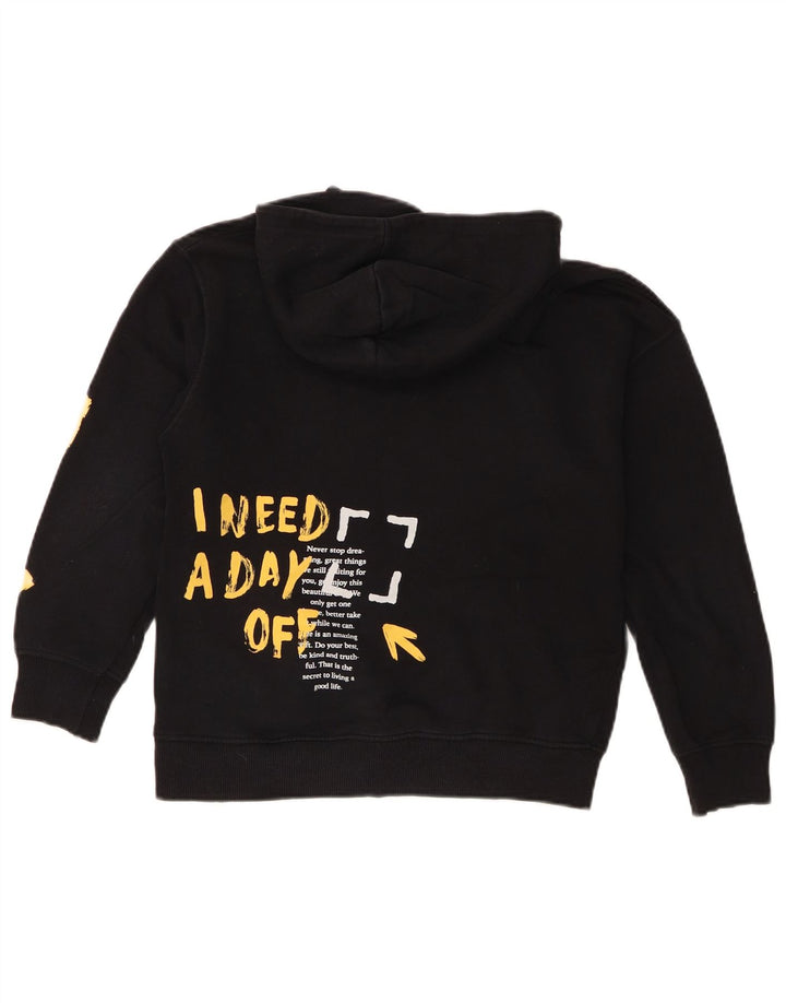 Maglione con cappuccio grafico Zara per ragazzi 9-10 anni Nero