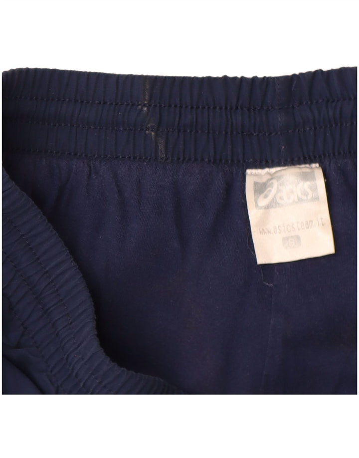 Pantaloni da tuta da uomo Asics piccoli in poliestere blu navy