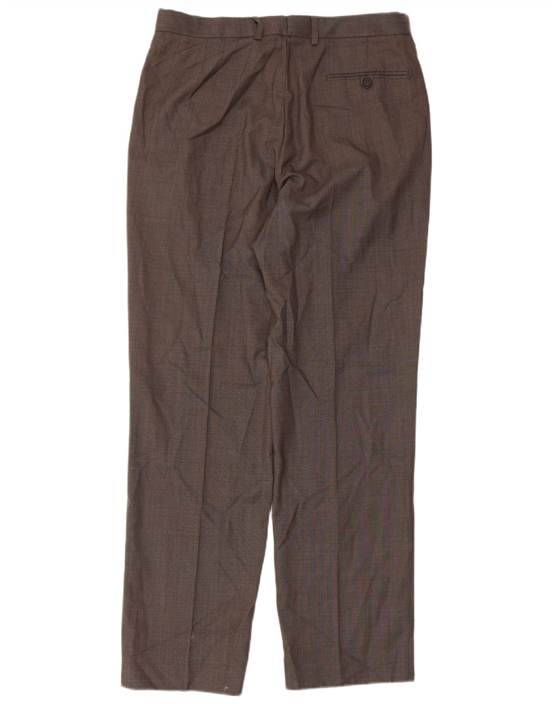 MARKS & SPENCER Pantaloni da abito dritti da uomo W34 L33 Poliestere grigio