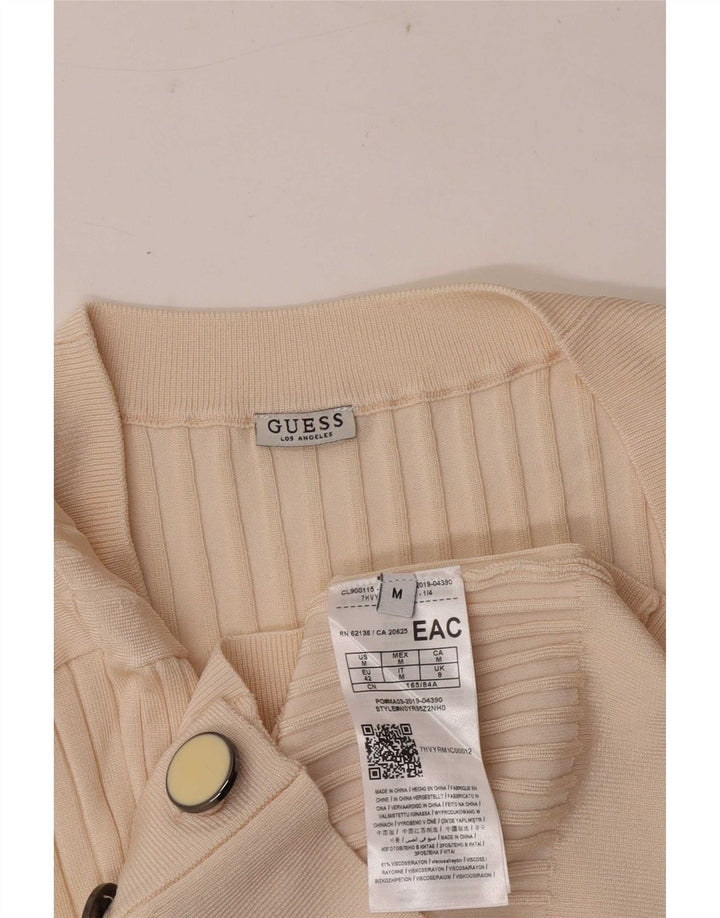 Maglione cardigan lungo da donna Guess UK 8 Small Beige Viscosa