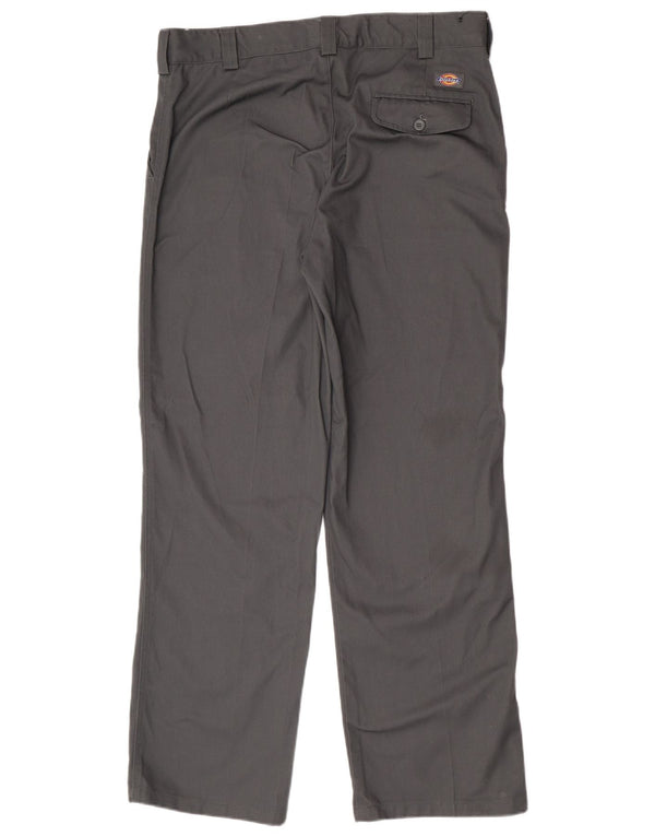 Pantaloni chino dritti da uomo Dickies W38 L32 poliestere grigio