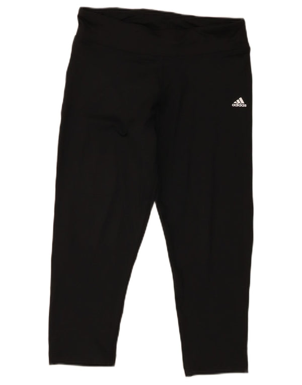Leggings Adidas Climalite Capri da donna UK 10 piccolo poliestere nero