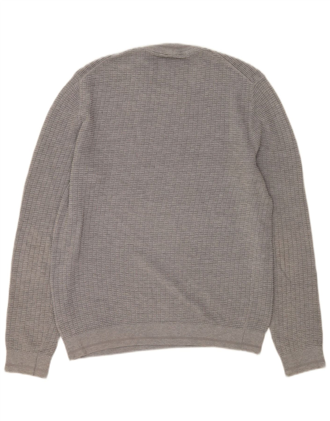 Maglione maglione girocollo da uomo Ted Baker taglia 4 grande cotone grigio