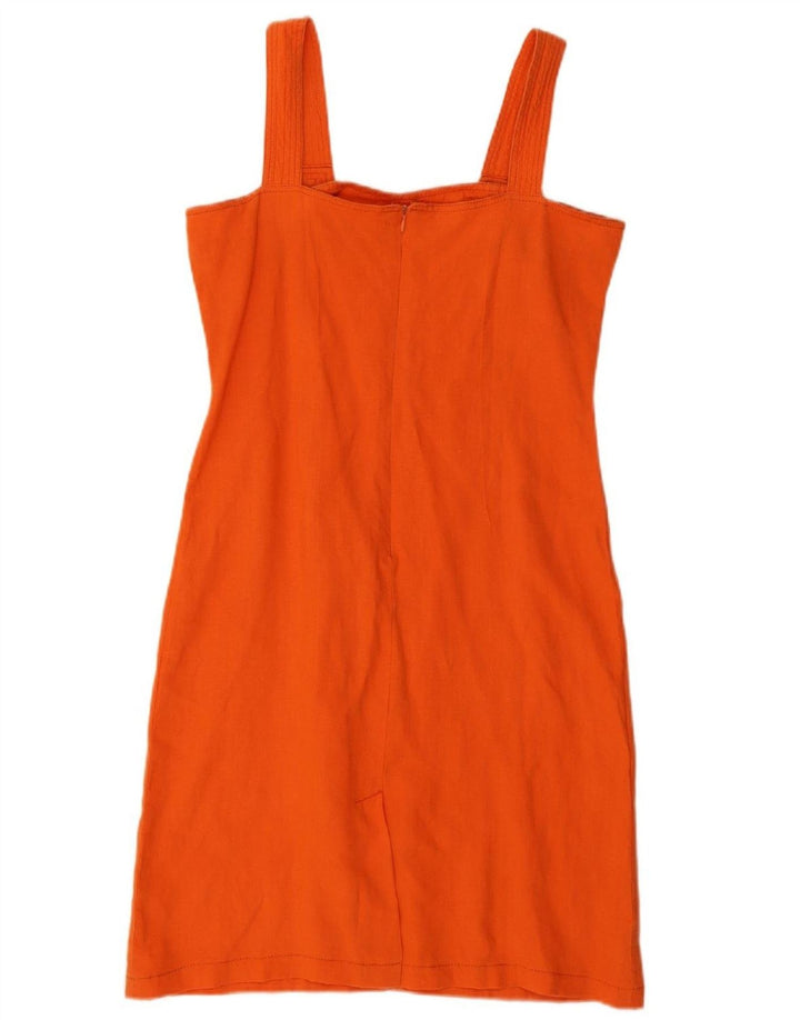 VINTAGE Womens Sundress UK 12 Medium Orange