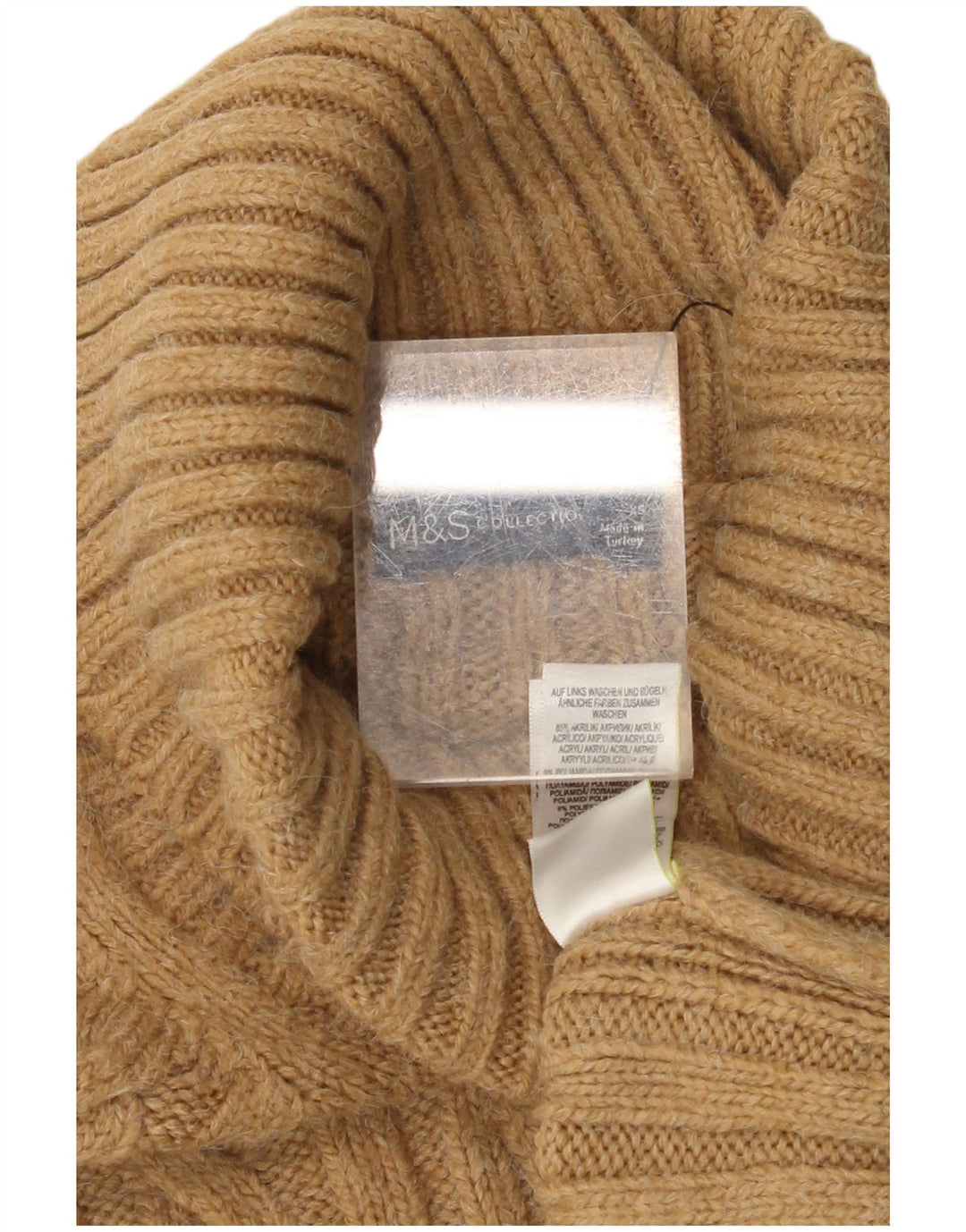 MARKS & SPENCER Canotta oversize da donna UK 6 XS Acrilico beige