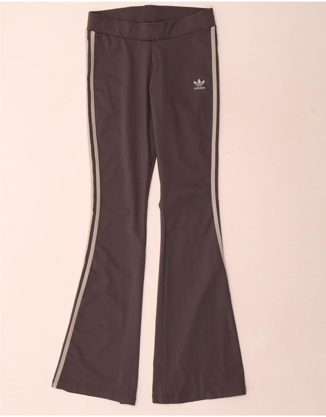 Leggings Adidas da donna Flare UK 12 Poliestere grigio medio