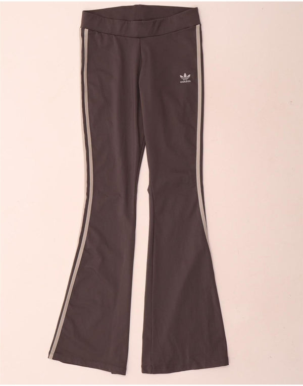 Leggings Adidas da donna Flare UK 12 Poliestere grigio medio