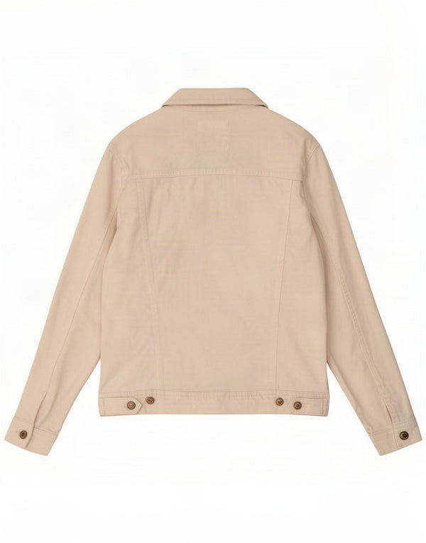Giacca di jeans da uomo Zara UK 40 grande in cotone bianco sporco