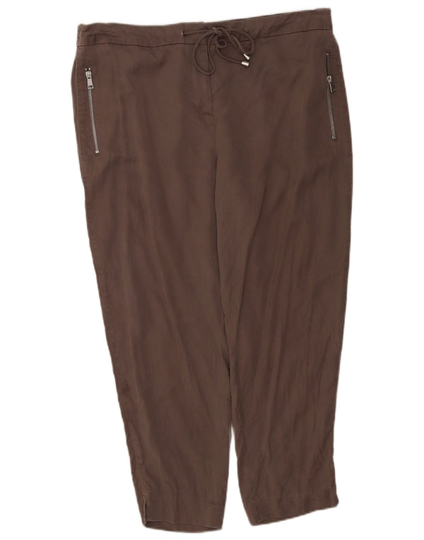 Pantaloni corti da donna MINT VELVET UK 18 XL W38 L26 Lyocell grigio