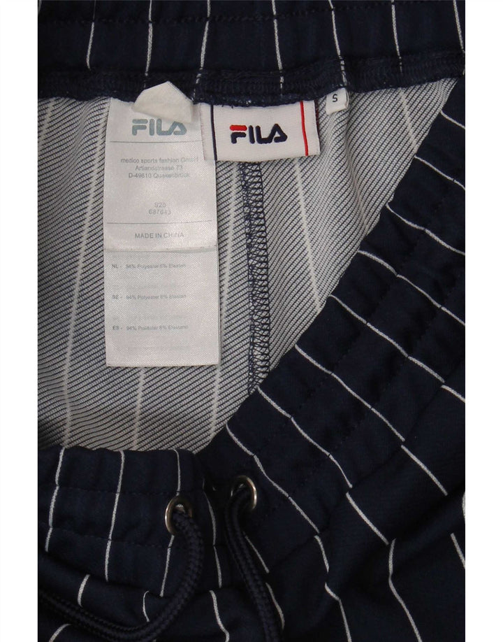 Pantaloncini sportivi grafici da uomo Fila piccoli in poliestere a righe blu navy