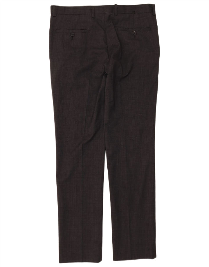 Pantaloni da abito slim da uomo Dkny W32 L31 in lana grigia