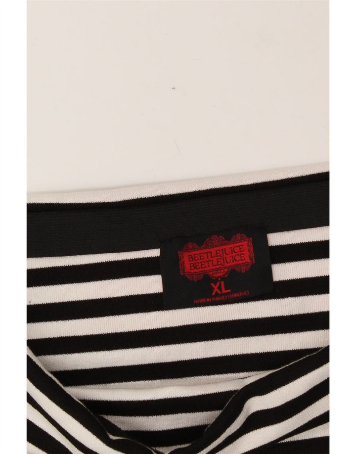 VINTAGE Womens Straight Skirt XL W38  Black Striped Vintage Vintage and Second-Hand Vintage from Messina Hembry 