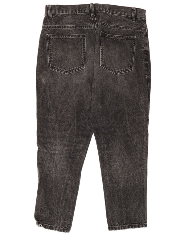 Jeans slim corti da uomo Zara EU 42 Large W32 L24 Cotone grigio