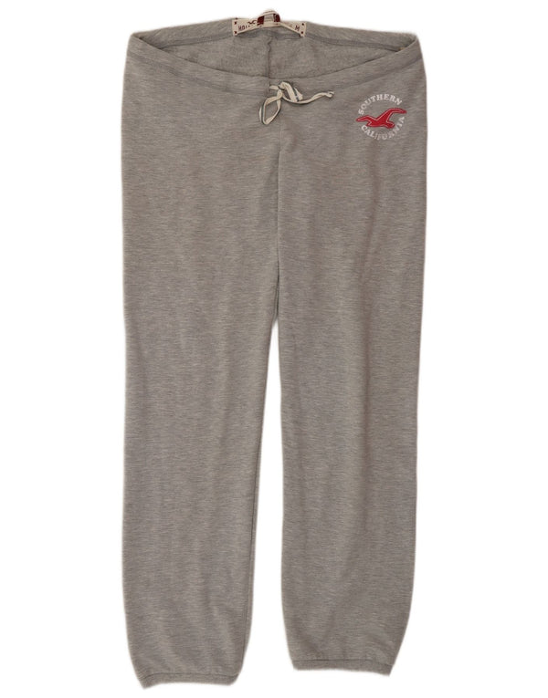 Pantaloni da tuta con grafica Hollister da donna Joggers UK 14 Grigio medio