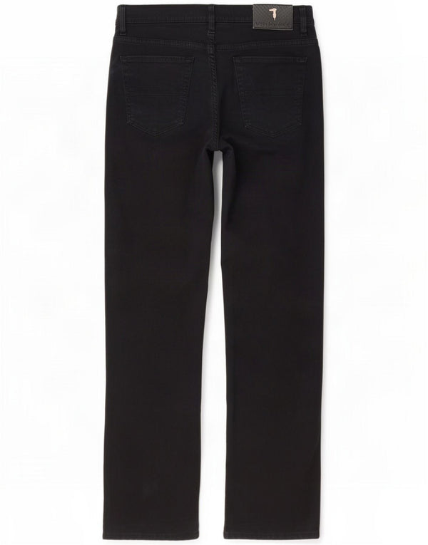 Pantaloni casual dritti da donna Trussardi W30 L30 in cotone nero