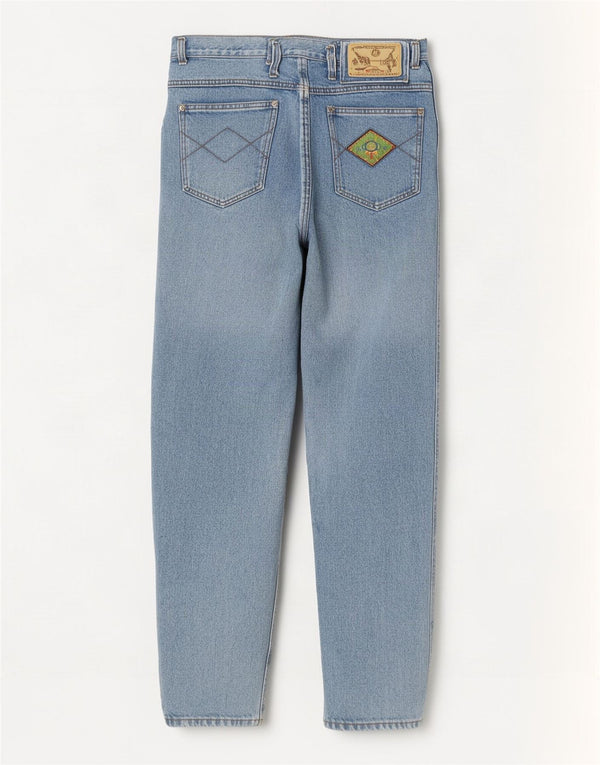 Jeans affusolati a vita alta da donna vintage IT 48 XL W32 L29 Cotone blu