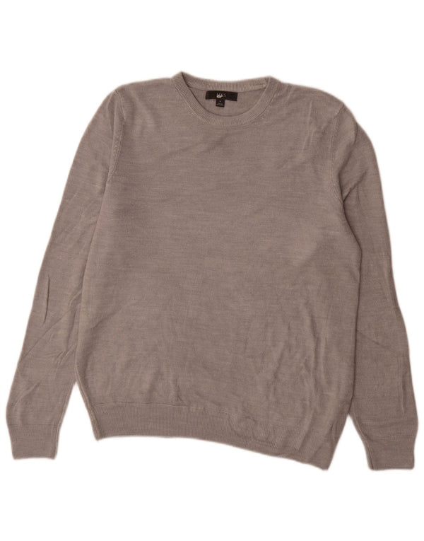 Maglione maglione girocollo da uomo Marks & Spencer grigio medio in acrilico