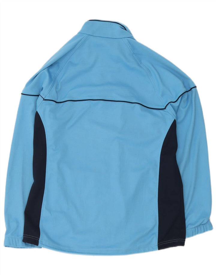 Giacca da ginnastica da uomo Asics, giacca in poliestere color block blu medio
