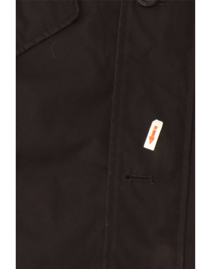 Cappotto giacca a vento con cappuccio da uomo Michael Kors UK 40 grande poliestere nero