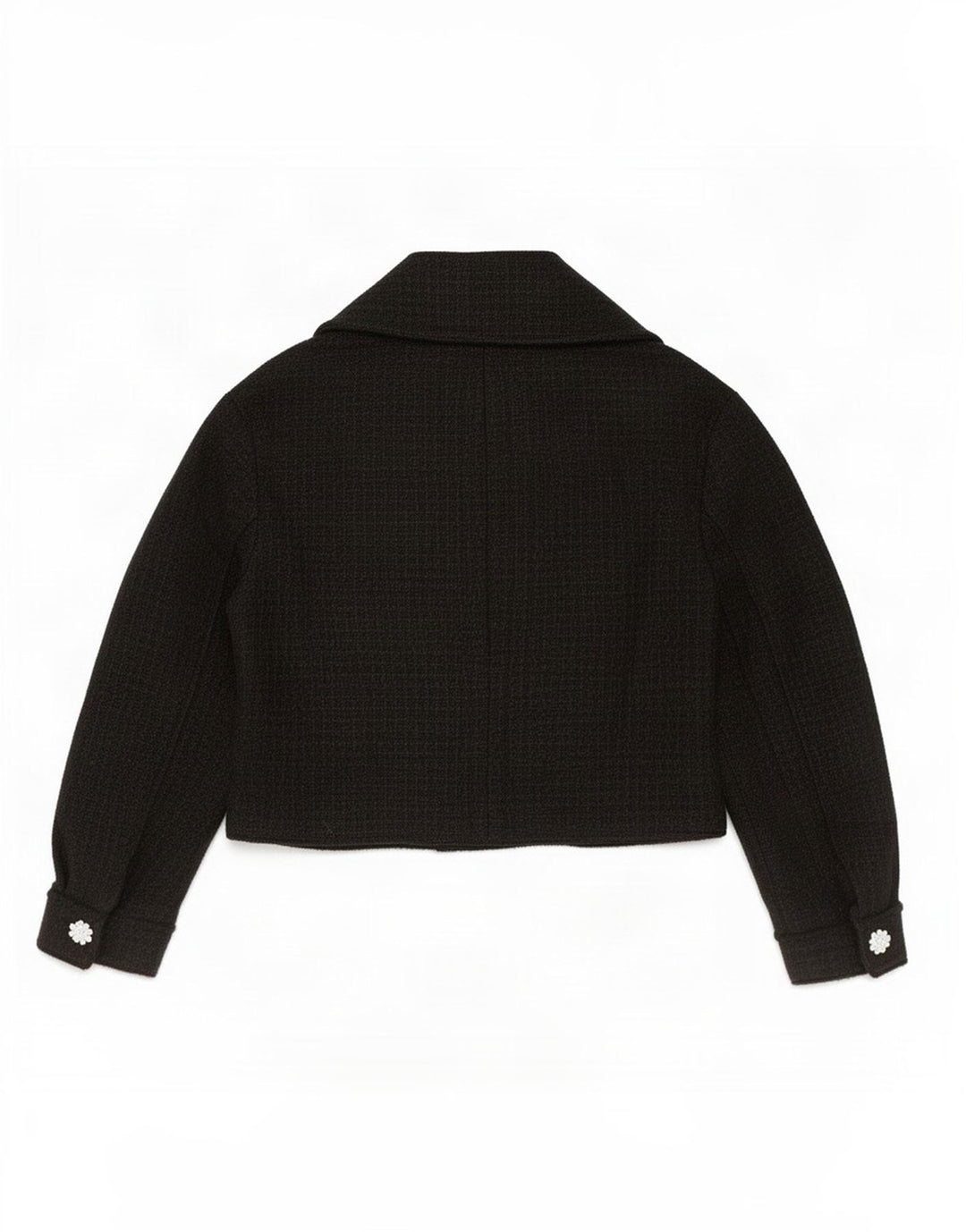 Giacca blazer corta a 3 bottoni da donna Zara UK 6 XS acrilico nero