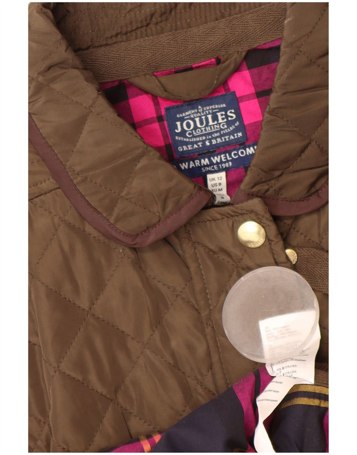 JOULES Gilet trapuntato da donna UK 12 Poliestere marrone medio