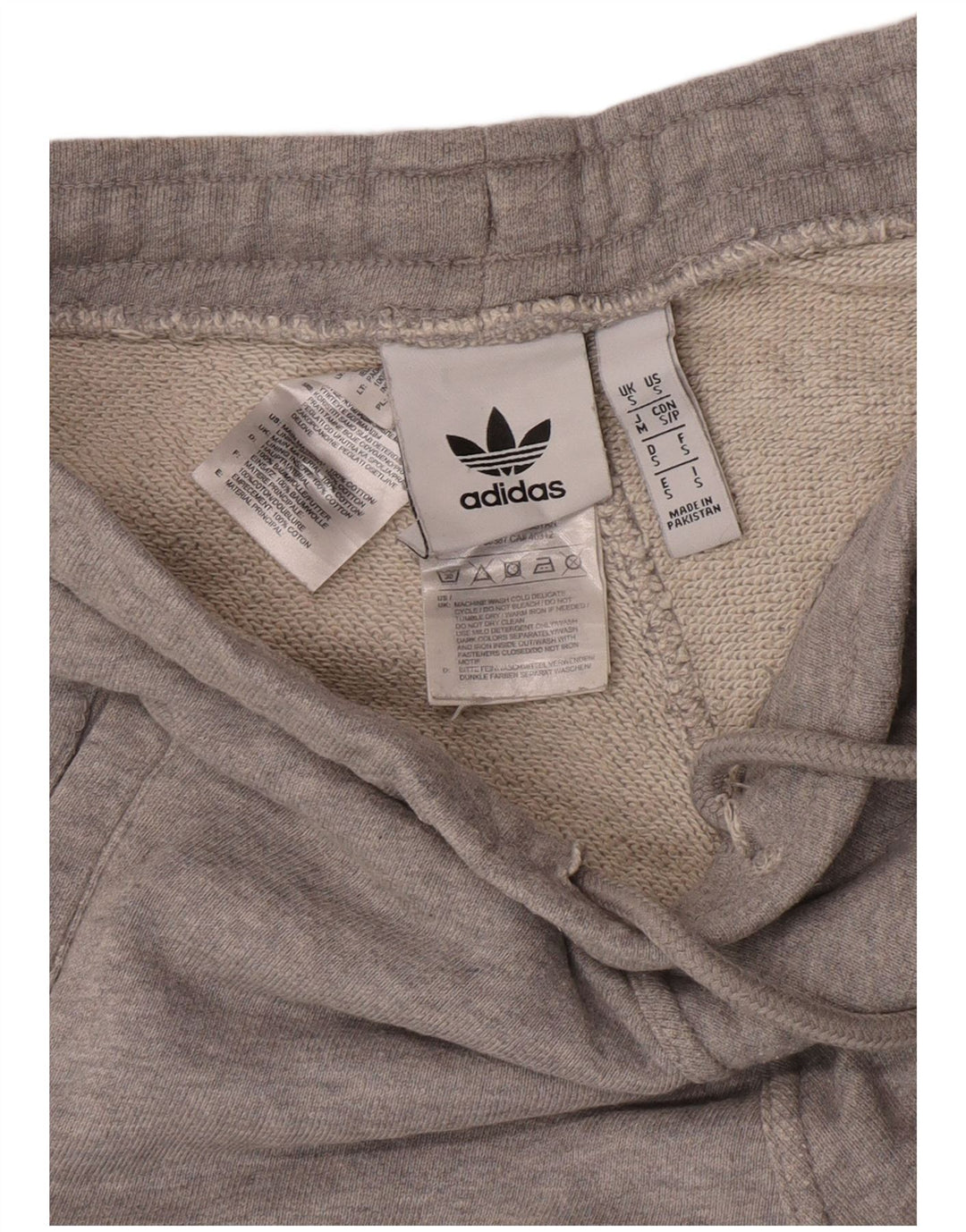 Pantaloncini sportivi Adidas da uomo piccoli in cotone chiazzato grigio
