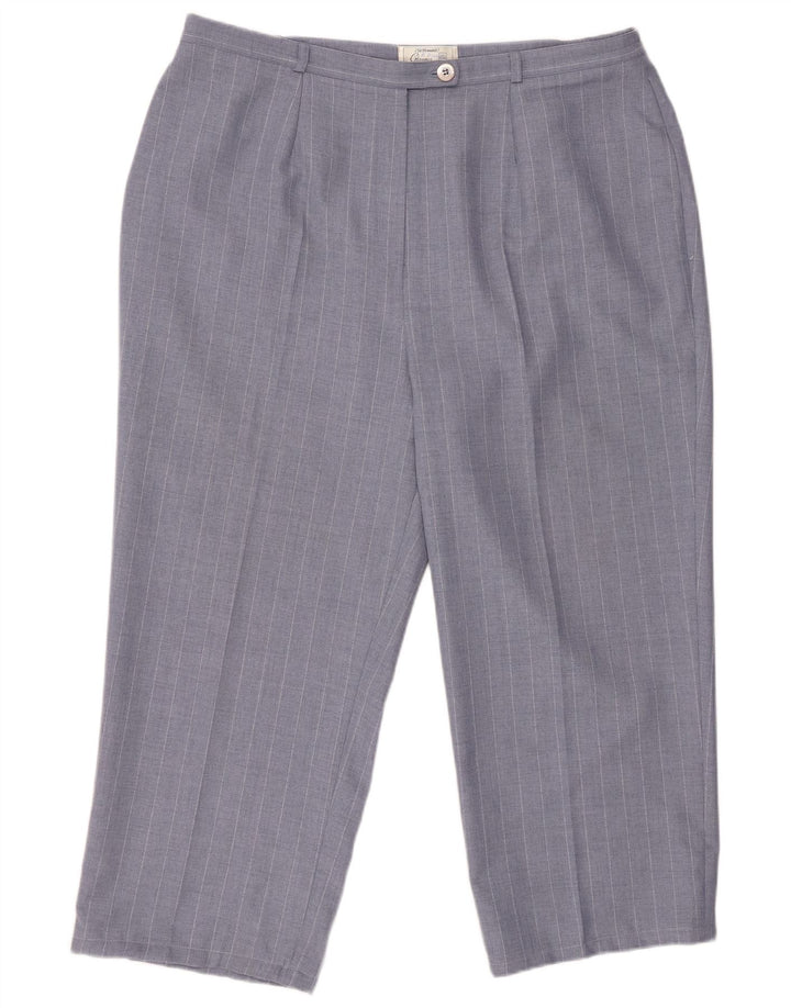 ST. Pantaloni corti a vita alta da donna BERNARD UK 20 2XL W34 L24 Blu