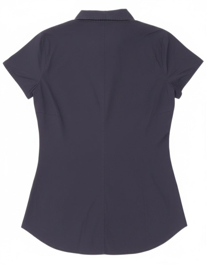 Camicia a maniche corte da donna Guess UK 8 Small in cotone blu navy