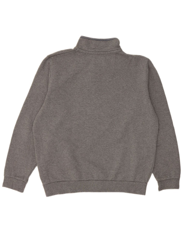 Crew Clothing Felpa con collo con zip da uomo Maglione XL Cotone grigio